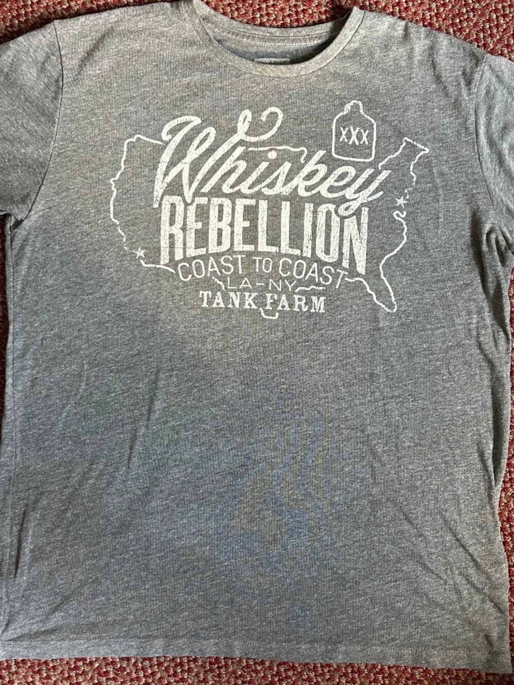 Men's WHISKEY REBELLION Gray Tee Shirt